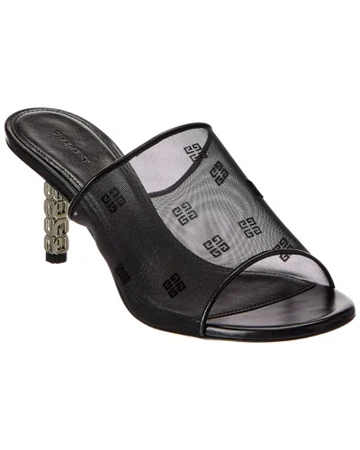 Givenchy G Cube Mesh & Leather Mule In Black