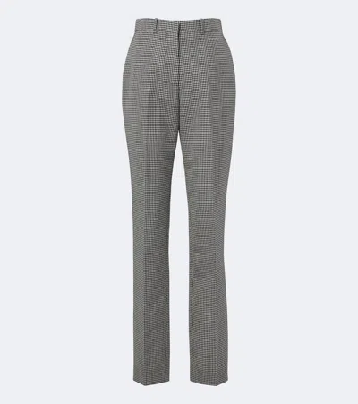 Givenchy Gingham Slim Pants In Gray