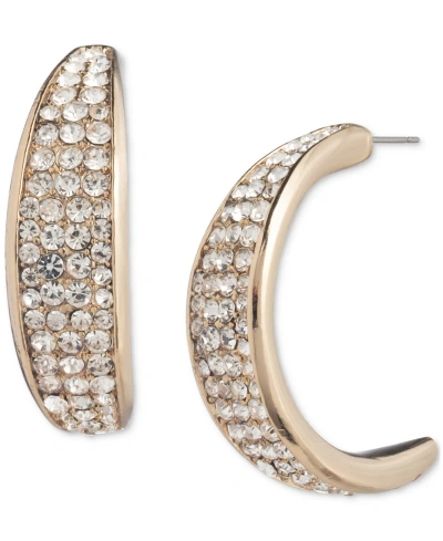 Givenchy Gold-tone Small Pave Crystal C-hoop Earrings