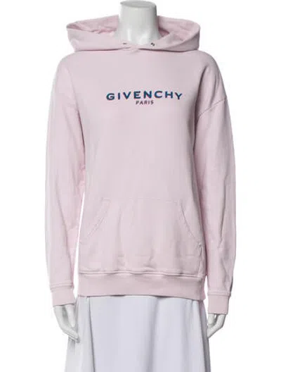 Pre-owned Givenchy Graphic Print Crew Neck Hoodie In Pink