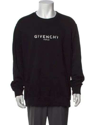 Pre-owned Givenchy Graphic Print Crew Neck Sweatshirt In Black