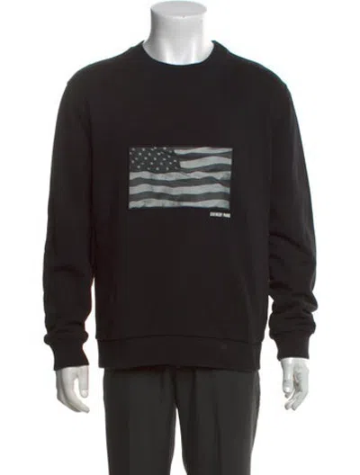 Pre-owned Givenchy Graphic Print Crew Neck Sweatshirt In Black