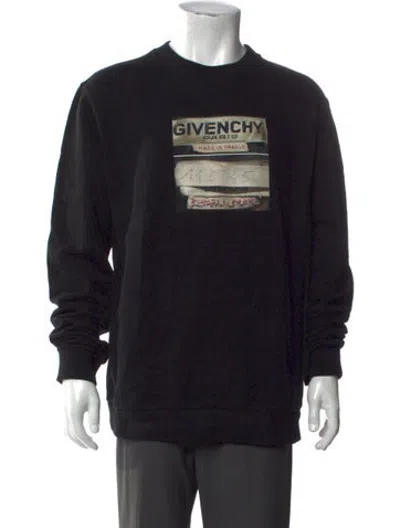 Pre-owned Givenchy Graphic Print Crew Neck Sweatshirt In Black/green