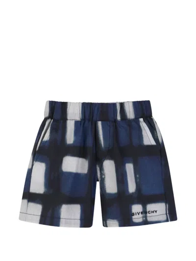 Givenchy Babies' Graphic Print Shorts In Blue