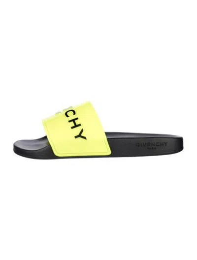 Pre-owned Givenchy Graphic Print Slides W/ Tags In Black