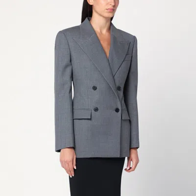 Givenchy Grey Double-breasted Wool Jacket In Gray