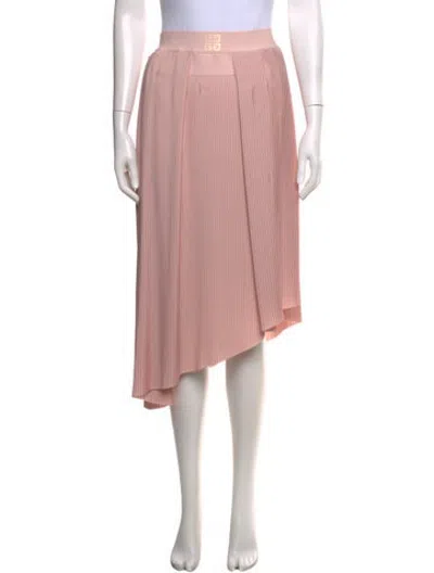Pre-owned Givenchy Grosgrain Trim Midi Length Skirt In Pink