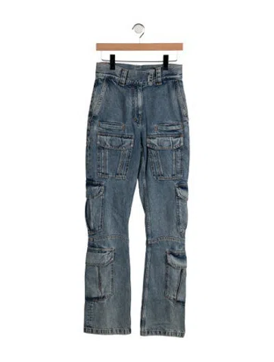 Pre-owned Givenchy High-rise Straight Leg Jeans In Blue