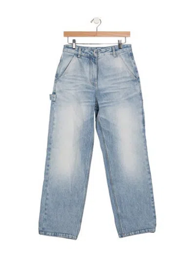 Pre-owned Givenchy High-rise Straight Leg Jeans In Blue