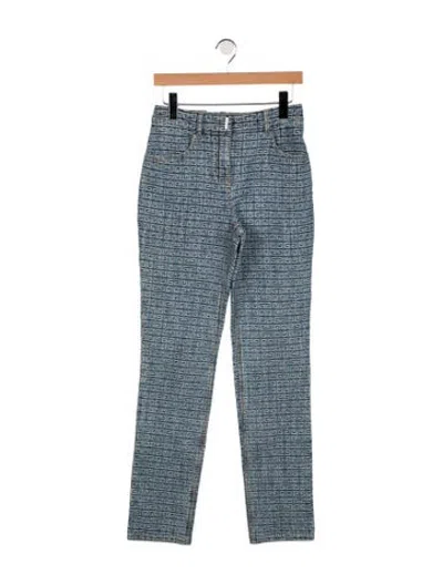 Pre-owned Givenchy High-rise Straight Leg Jeans In Blue