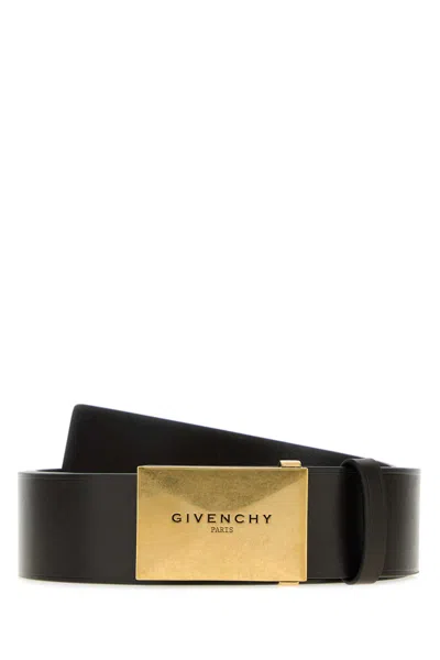 Givenchy Label Metal Plaque Belt In Brown