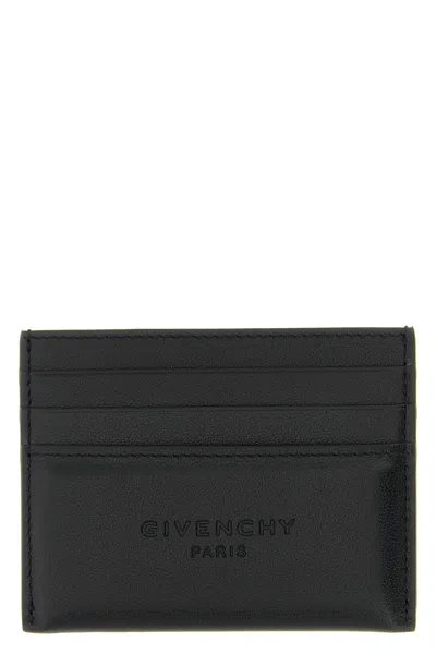 Givenchy Leather Cardholder With Embossed Logo In Black