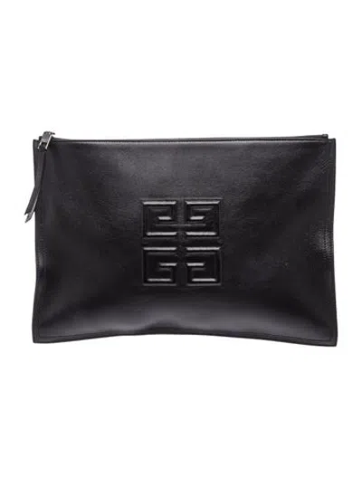Pre-owned Givenchy Leather Clutch In Black