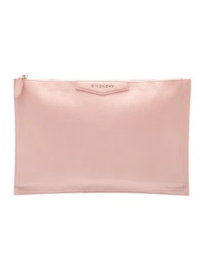 Pre-owned Givenchy Leather Clutch In Pink