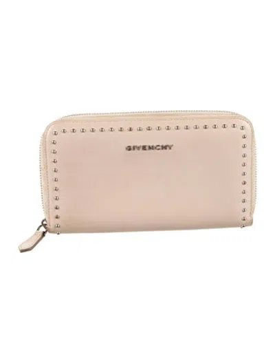 Pre-owned Givenchy Leather Continental Wallet In Pink