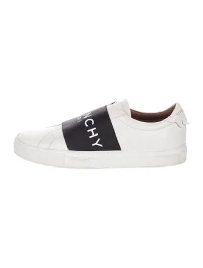 Pre-owned Givenchy Leather Graphic Print Sneakers In White