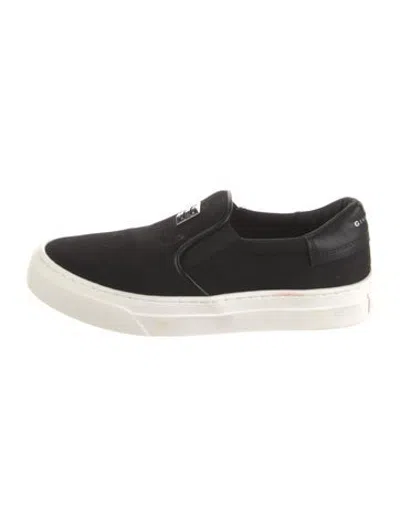 Pre-owned Givenchy Leather Leather Trim Embellishment Loafers In Black