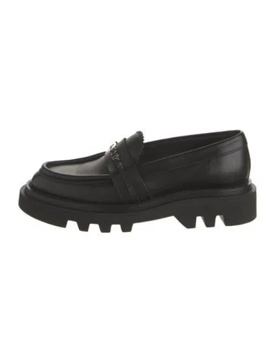 Pre-owned Givenchy Leather Loafers In Black