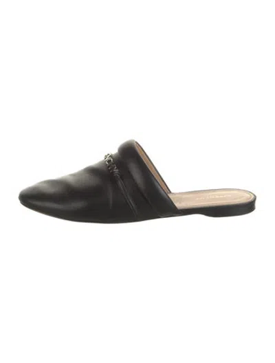 Pre-owned Givenchy Leather Mules In Black