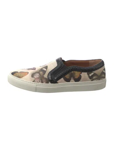 Pre-owned Givenchy Leather Printed Loafers In Neutrals