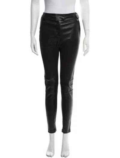 Pre-owned Givenchy Leather Skinny Leg Pants In Black