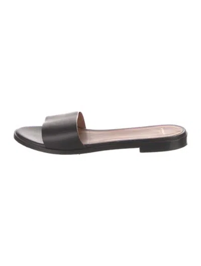 Pre-owned Givenchy Leather Slides In Black
