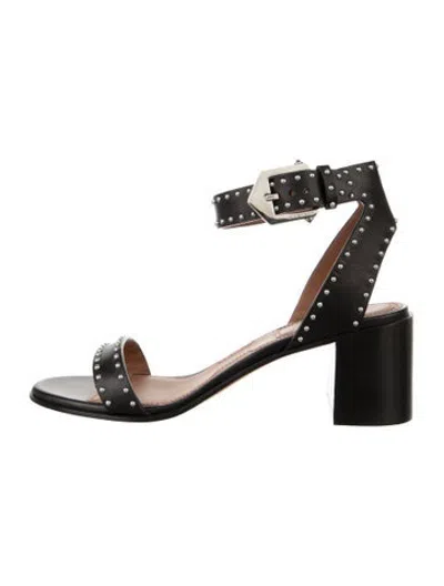Pre-owned Givenchy Leather Studded Accents Sandals In Black