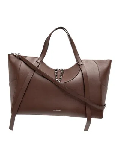 Pre-owned Givenchy Leather Tote W/ Tags In Brown
