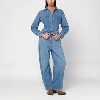 Givenchy Light Blue Denim Jumpsuit