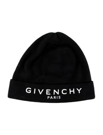 Pre-owned Givenchy Logo Beanie In Black