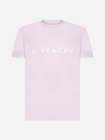 Givenchy Logo Cotton T-shirt In Baby Pink