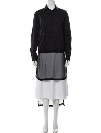 Pre-owned Givenchy Long Sleeve Tunic In Black