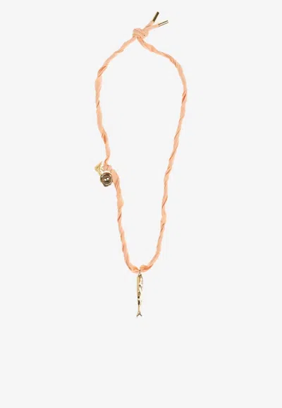 Givenchy Lucky Charm Pendant Necklace In Pink