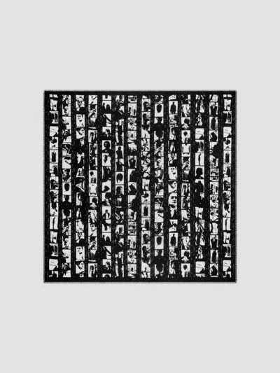 Givenchy Men's Shawl In Modal With Photographic Negative Print In Black