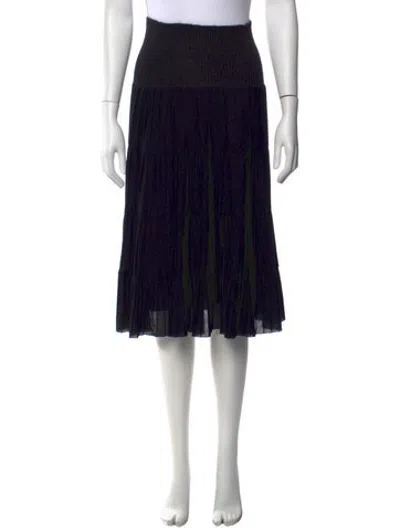 Pre-owned Givenchy Midi Length Skirt In Black