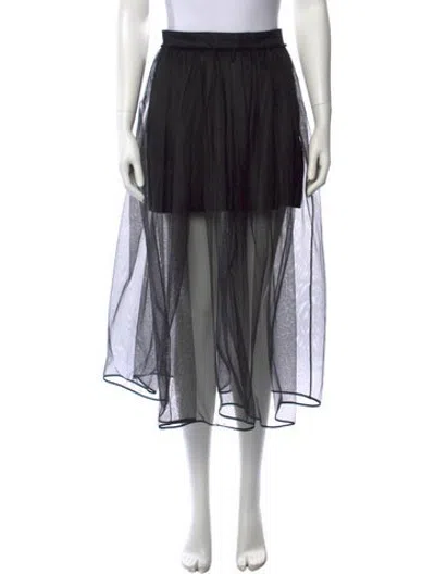 Pre-owned Givenchy Midi Length Skirt In Black