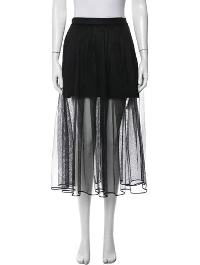 Pre-owned Givenchy Midi Length Skirt In Black
