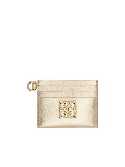 Givenchy Mini 4g Cardholder Wallet In Goldensand