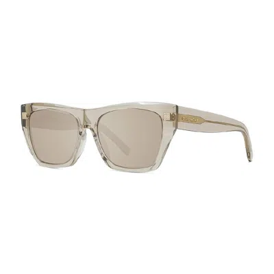Givenchy Mini Transparent Sunglasses With Silver Mirror In Neutral