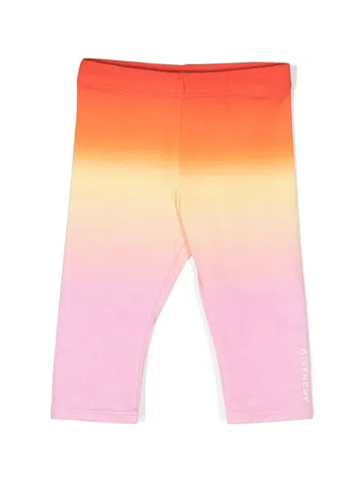 Givenchy Multicolor Leggings For Baby Girl With Logo