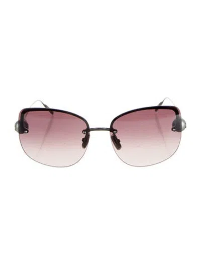 Pre-owned Givenchy Oversize Gradient Sunglasses In Silver