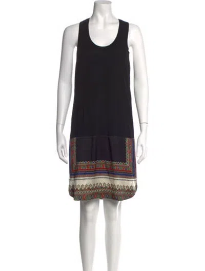 Pre-owned Givenchy Paisley Print Mini Dress In Black
