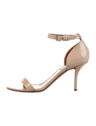 Pre-owned Givenchy Patent Leather D'orsay Pumps In Neutrals