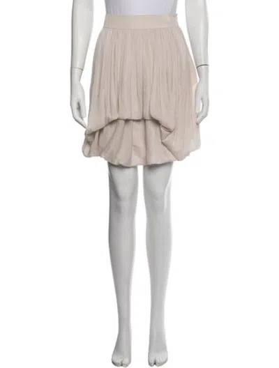 Pre-owned Givenchy Pleated Accents Mini Skirt In Purple
