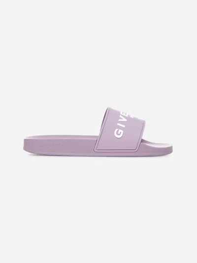 Givenchy Purple Slide Flat Sandals