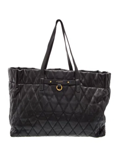 Pre-owned Givenchy Quilted Tote In Black