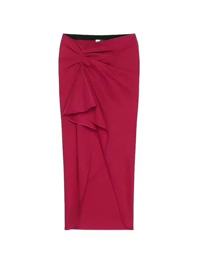 Givenchy Ruffled Asymmetric Skirt In Red