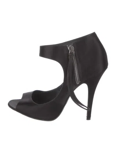 Pre-owned Givenchy Satin Sandals In Black