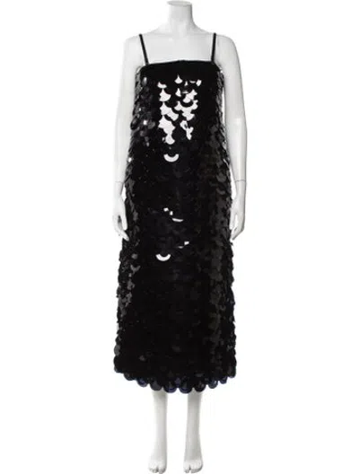 Pre-owned Givenchy Sequin Midi Length Dress In Black