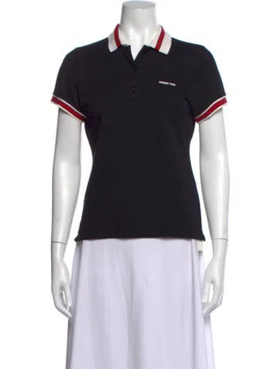 Pre-owned Givenchy Short Sleeve Polo In Black